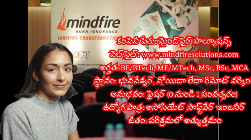 Mindfire లో అసోసియేట్ సాఫ్ట్‌వేర్ ఇంజనీర్ - రిమోట్ వర్కింగ్‌లో ఫ్రెషర్లకు ఉద్యోగ అవకాశాలు