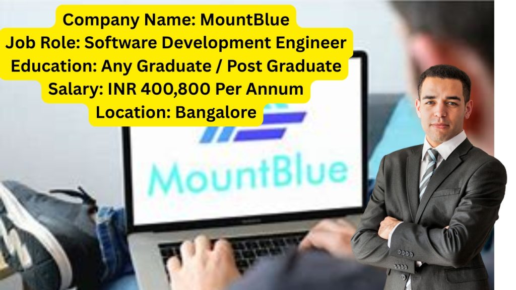 Company Name: MountBlue
Website: www.mountblue.com
Qualification: Any Graduate / Post Graduate
Location: Bangalore
Experience: Freshers (0 Years)
Job Role: Software Development Engineer
Salary: INR 400,800 Per Annum