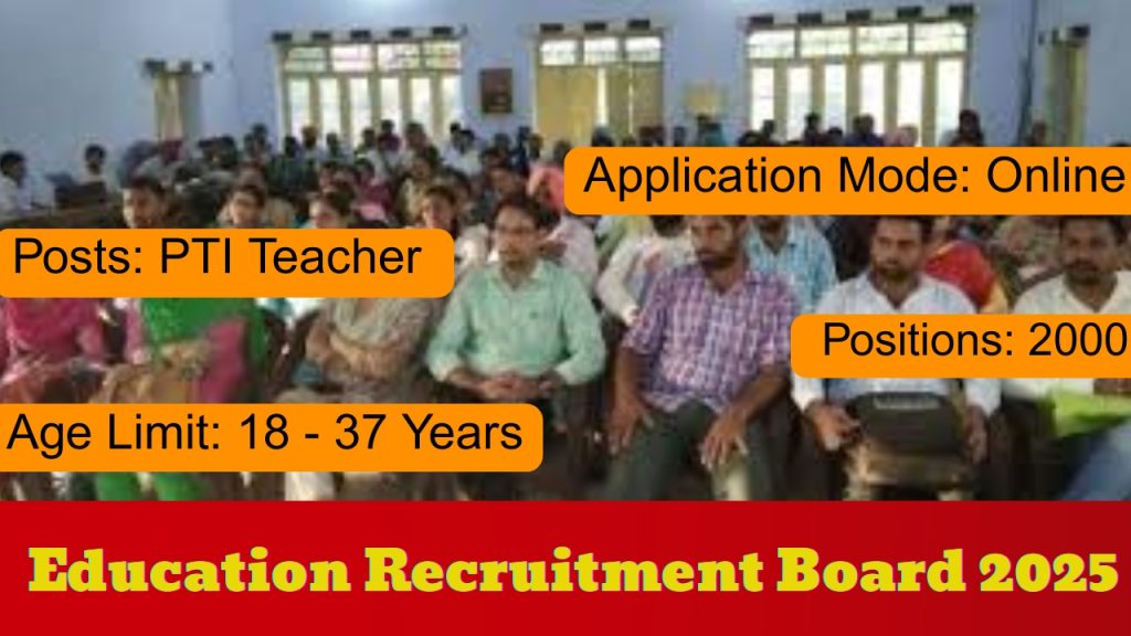 Education Recruitment Board Recruitment 2025 Notification Out!
Posts: PTI Teacher Vacancy Organization: Education recruitment Board Punjab
Positions: 2000
Application Mode: Online
Age Limit: 18 - 37 Years