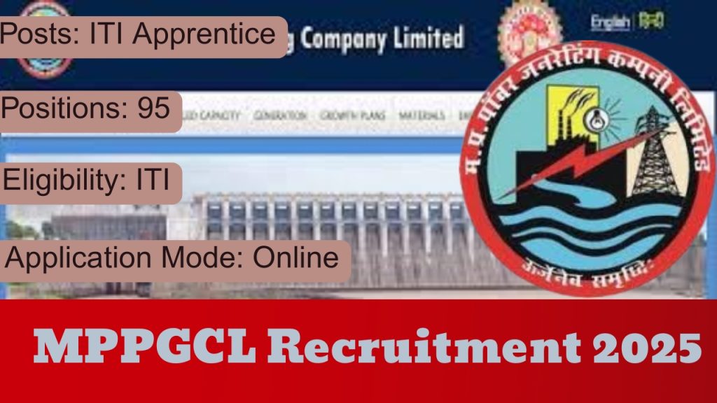 MPPGCL Recruitment 2025 Notification Out!
Posts: ITI Apprentice Vacancy Organization: Madhya Pradesh Power Generating Company (MPPGCL)
Positions: 95
Application Mode: Online
Eligibility: ITI