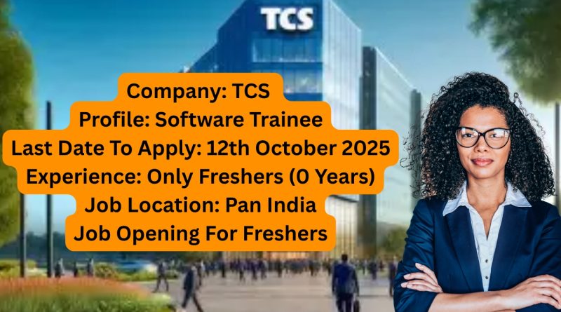 TCS Freshers Recruitment 2025 || Pan India || Software Trainee
