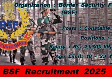 New Jobs Recruitment 2025 || BSF || Apply Online || 391 Posts